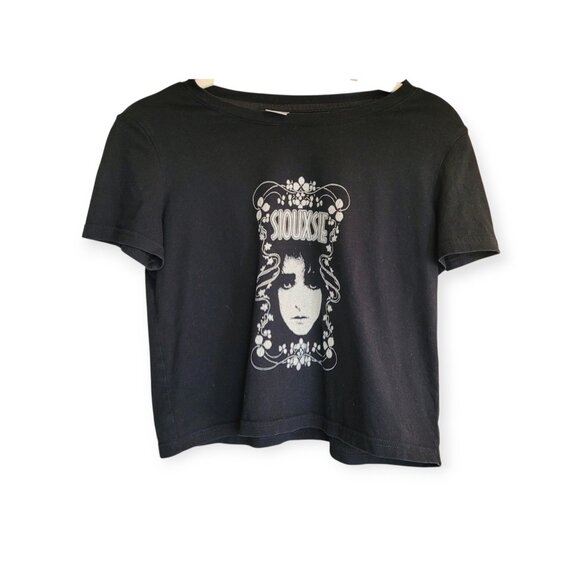 Siouxsie and the Banshees Black Band Baby Tee Size S Perfect Goth Girl Top - Picture 11 of 11
